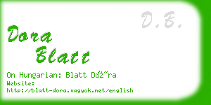 dora blatt business card